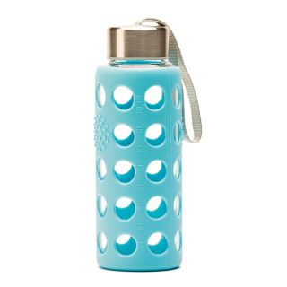 Irisana Botella De Borosilicato Con Agujeros De Silicona Azul 300 ml