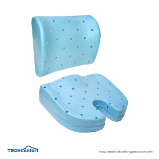 Cojin Coxis y Soporte Lumbar viscoelástica MemoryGEL con canales aireación