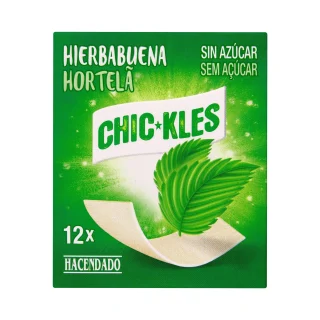 Chicles hierbabuena lámina Hacendado