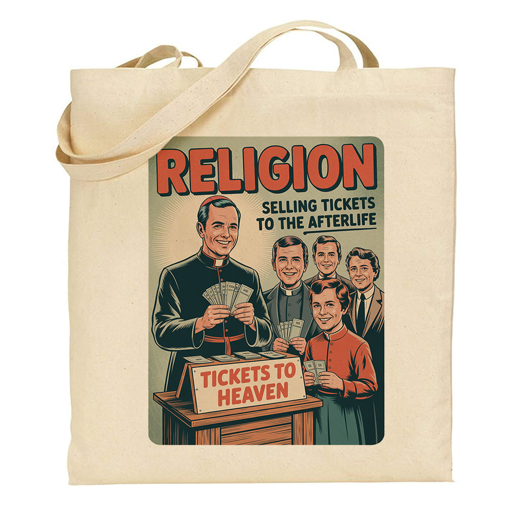 Bolsa de tela Tote bag Religion – Selling tickets to the Afterlife