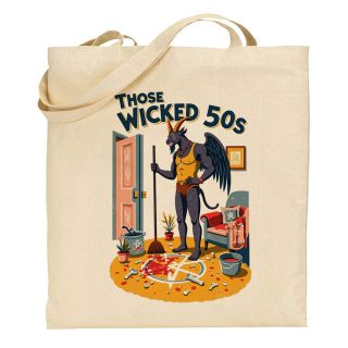 Bolsa de tela Tote bag Those wicked 50s – Baphomet cleaning house ritual