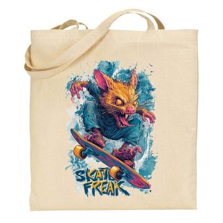 Bolsa de tela Tote bag Skater – Freak monster rat