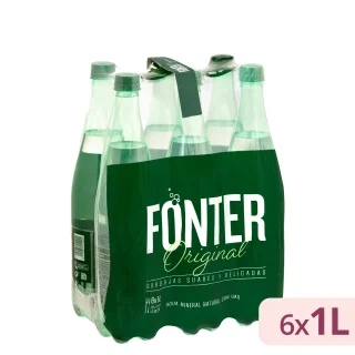Agua mineral con gas grande Fonter