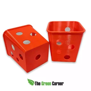 Maceta de PLA con orificios Grande Naranja